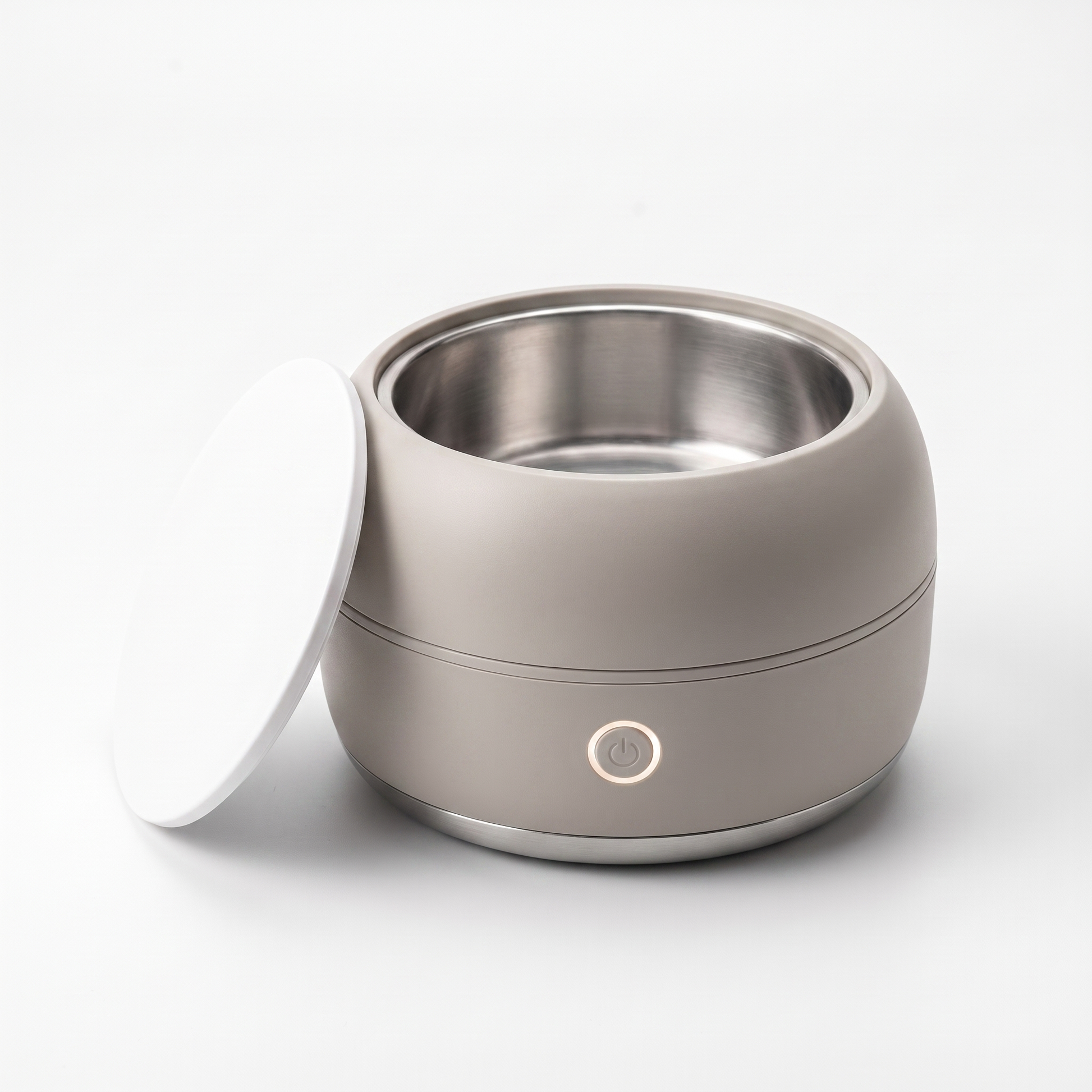 Crestarize Pro ultrasonic cleaner in Stone Grey with removable stainless steel tank