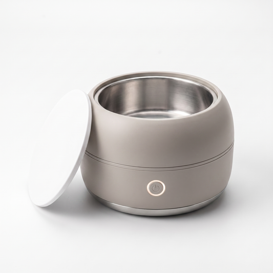 Crestarize Pro ultrasonic cleaner in Stone Grey with removable stainless steel tank